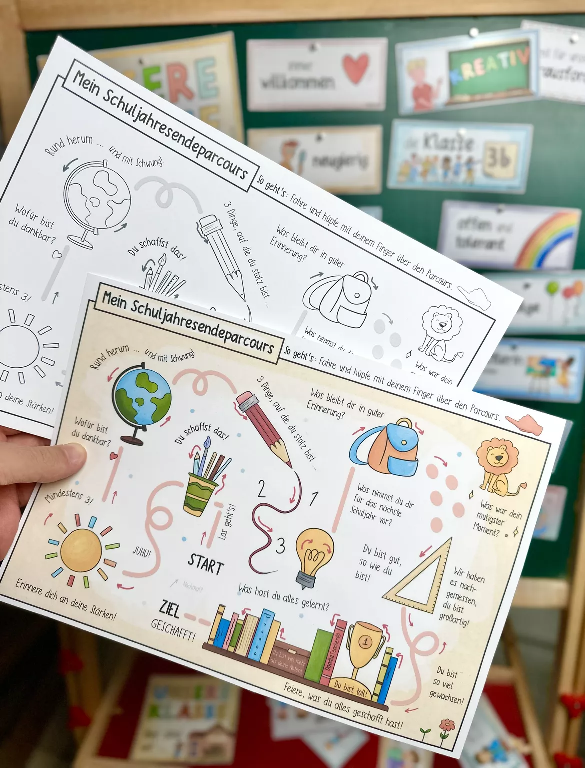Bild in der Beschreibung des Unterrichtsmaterials Mutmach-Parcours zum Schuljahresende - Zeugnis Mutmacher von Doodleteacher #1