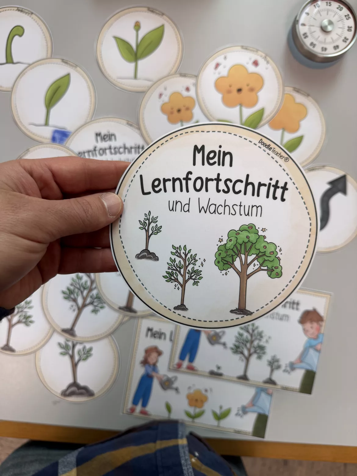 Bild in der Beschreibung des Unterrichtsmaterials Lernwachstum visualisieren - Baum / Wachstumsdenken Growth Mindset von Doodleteacher #1