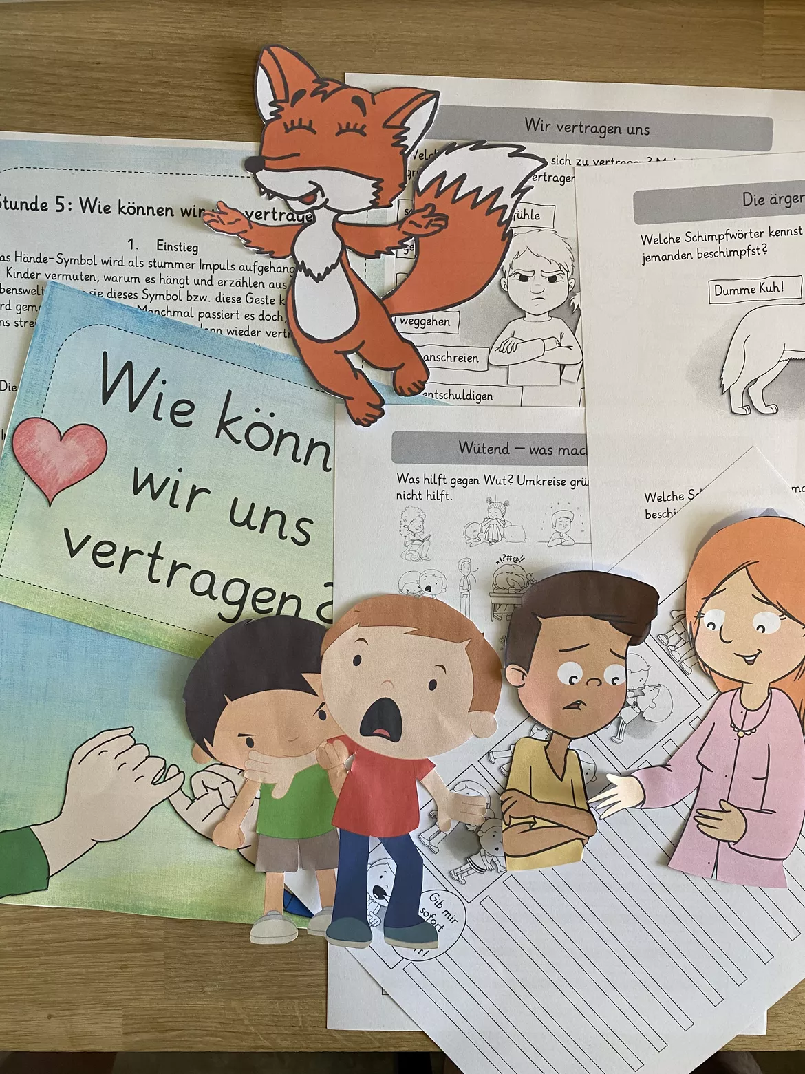 Bild in der Beschreibung des Unterrichtsmaterials gewaltfreie Kommunikation Konfliktbewältigung Konfliktlösung von Grundschulgestöber #1
