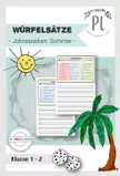 Bild in der Beschreibung des Unterrichtsmaterials Würfelsätze - Sommer: Abschreibkartei | 2-fach differenziert von Papillionis #1