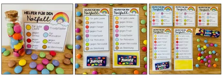 Bild in der Beschreibung des Unterrichtsmaterials Willkommensgeschenk / Willkommensgruß für den Schulanfang - Notfallpillen (Schokolinsen) von Unterrichtmitspass #1