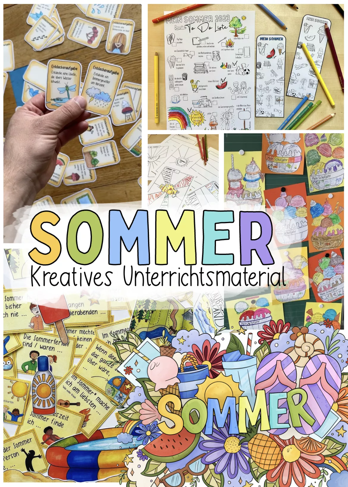 Bild in der Beschreibung des Unterrichtsmaterials SOMMER ☀️ / Sommerferien - Wachsendes Materialpaket / auch: Abschied von Doodleteacher #1