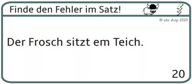 Bild in der Beschreibung des Unterrichtsmaterials Finde die Fehler im Satz! Fehler entdecken und korrigieren von abc shop #1