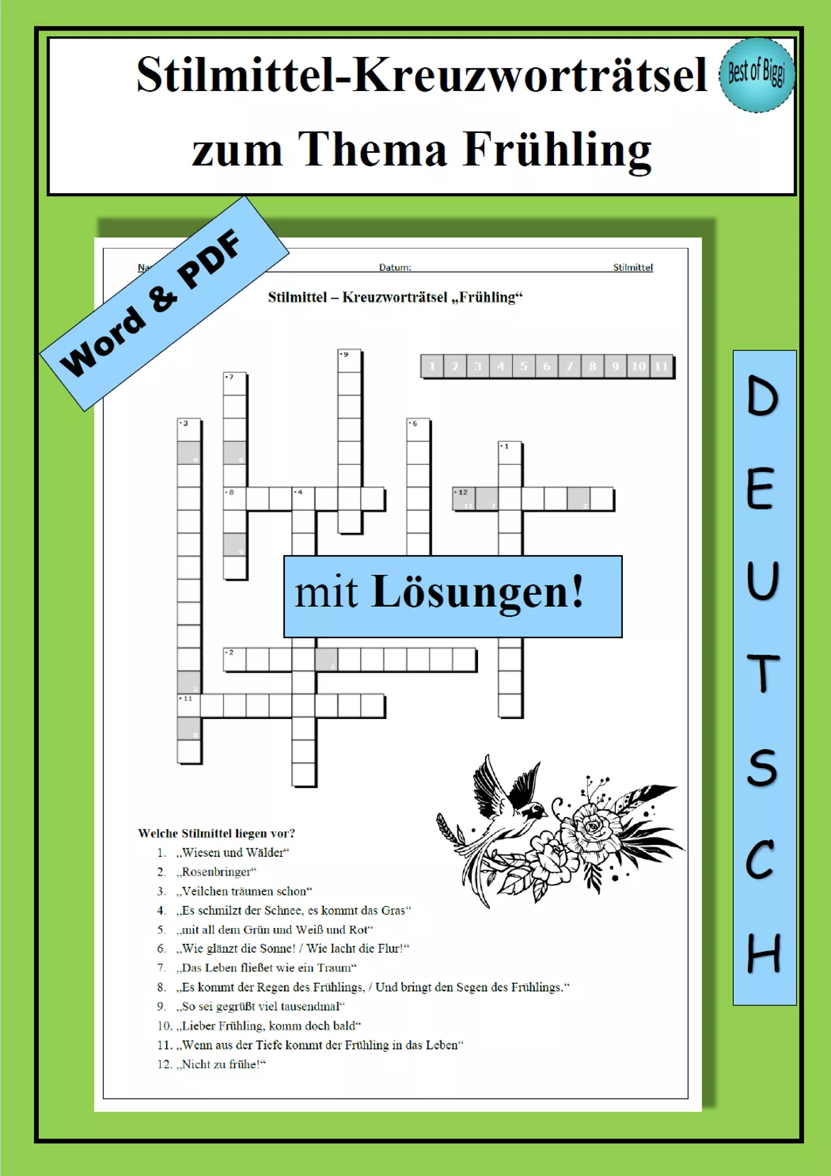 Lyrik im Frhling: Stilmittel Kreuzwortrtsel - als PDF & Word Unterrichtsmaterial in den Fchern Deutsch & Fachbergreifendes Lyrik im Frhling: Stilmittel Kreuzwortrtsel - als PDF & Word Unterrichtsmaterial in den Fchern Deutsch & Fachbergreifendes