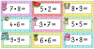 Bild in der Beschreibung des Unterrichtsmaterials Interaktive: Mathe 2.Klasse, fit für die 3.Klasse im Sommer Wiederholung von LernTagebuch #2