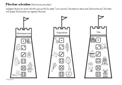 Bild in der Beschreibung des Unterrichtsmaterials Märchen schreiben: Bildimpulse, Kärtchen, würfeln, Schreibplan, weiterschreiben von Blattwerk #2