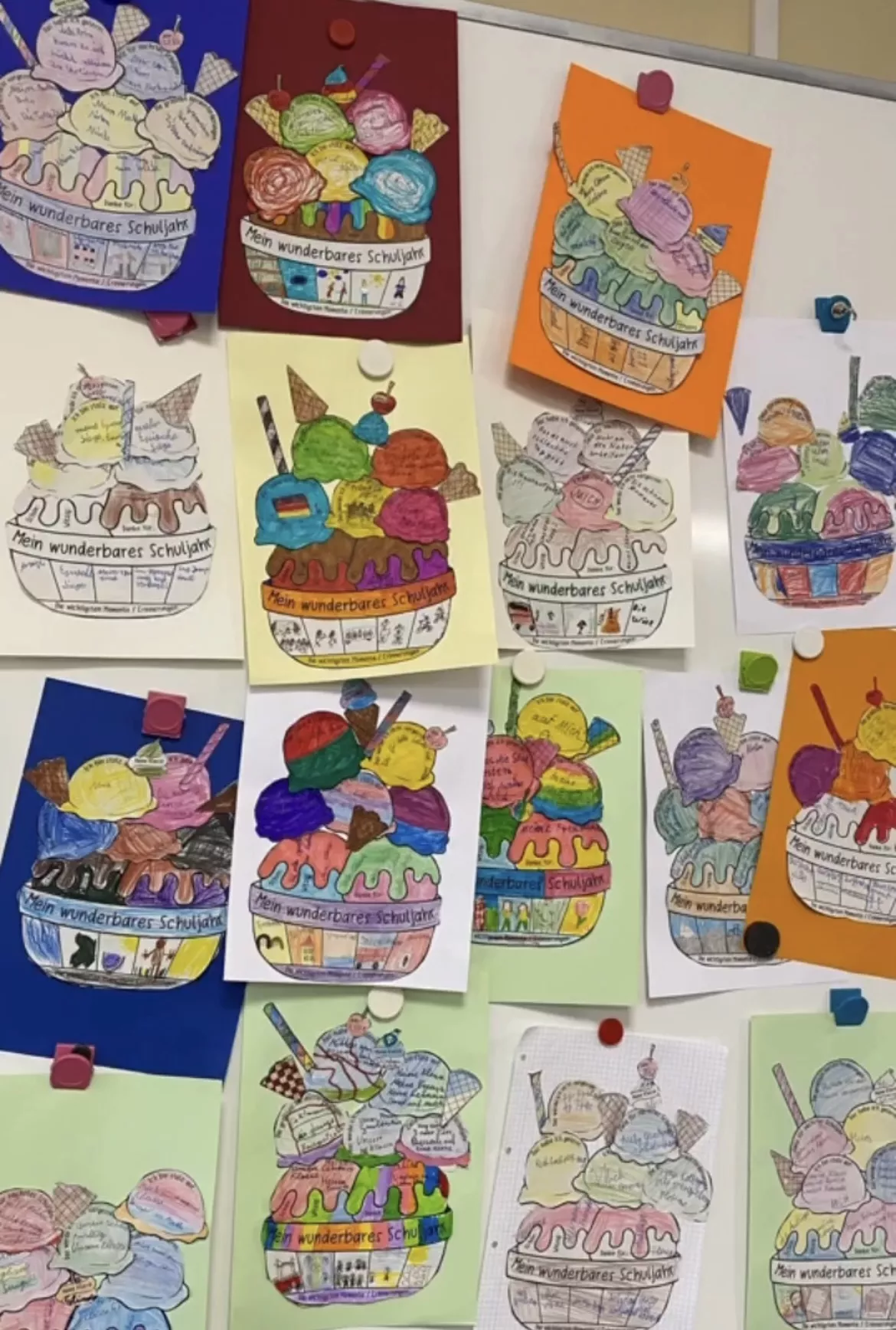 Bild in der Beschreibung des Unterrichtsmaterials Schuljahresende: Mein Schuljahr / Eisbecher - Sommer / Sommerferien von Doodleteacher #5