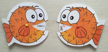 Bild in der Beschreibung des Unterrichtsmaterials BUNDLE - 4 verschiedene Lesekugelfische (DR) / farbig und schwarz-weiß von smilematerial #1