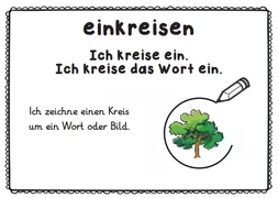 Bild in der Beschreibung des Unterrichtsmaterials 22 Info-Karten zur Unterrichtssprache im DaZ-Unterricht (nachschlagen, einkreisen etc.) von abc shop #2