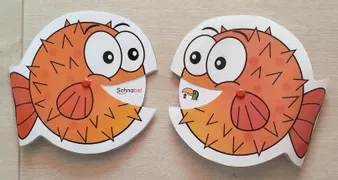 Bild in der Beschreibung des Unterrichtsmaterials Lesekugelfisch "Sch sch" - Wörter (DR) farbig und schwarz-weiß von smilematerial #1