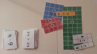 Bild in der Beschreibung des Unterrichtsmaterials Malaufgaben aus Kernaufgaben "bauen", Reihen 3 und 4 von Mathekiste #1