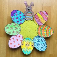 Bild in der Beschreibung des Unterrichtsmaterials Ostern: Nest aus Ostereiern, zum Befüllen von Mrs. Panda #1