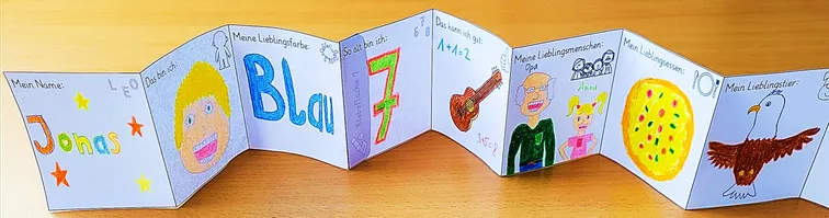 Bild in der Beschreibung des Unterrichtsmaterials Leporello DAS BIN ICH Klasse 1-4 Ethik Sachunterricht von Helles Köpfchen #1