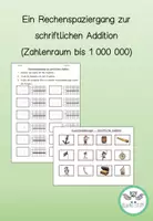 Vorschau - Arbeitsblätter - Rechenspaziergang zur schriftlichen Addition - Deckblatt