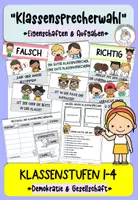 Vorschau - Poster - Klassensprecherwahl - Eigenschaften, Aufgaben & Wahlverfahren - Deckblatt