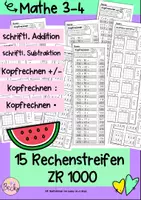 Vorschau - Arbeitsblätter - 15 Rechenstreifen ZR 1000 - Deckblatt