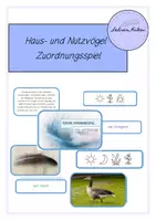 Vorschau - Spiele - Haus- und Nutzvögel Zuordnungsspiel - Deckblatt