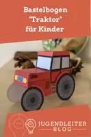 Vorschau - Mal- und Bastelvorlagen - Bastelbogen "Traktor" für Kinder - Deckblatt