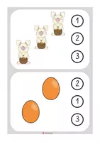 Vorschau - Fördermaterial/Inklusion - Menge 10 - OSTERN - Klammerkarten - Menge legen - Seite 2