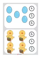 Vorschau - Fördermaterial/Inklusion - Menge 10 - OSTERN - Klammerkarten - Menge legen - Seite 3