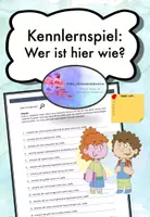 Vorschau - Arbeitsblätter - Kennlernspiel - Wer ist hier wie? - Deckblatt