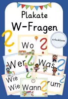Vorschau - Stationenlernen - Plakate für die W-Fragen - Deckblatt