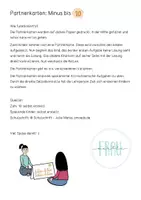 Vorschau - Arbeitsblätter - Partnerkarten: Minus bis 10 (4 Varianten) - Seite 1