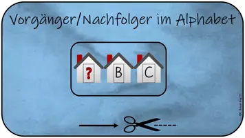 Vorschau - Arbeitsblätter - Vorgänger- Nachfolger im Alphabet - Deckblatt