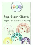 Vorschau - selbst erstellte Cliparts/Grafiken - Boho Regenbogen-Cliparts - zur individuellen Nutzung - Deckblatt