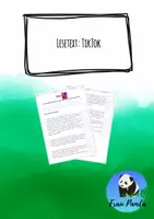 Vorschau - Arbeitsblätter - Lesetext: TikTok - Deckblatt