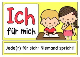 Vorschau - Poster - Ich-Du-Wir Methode, Sozialform, Lautstärke (classroom management) - Seite 1