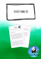 Vorschau - Fördermaterial/Inklusion - Lesetext: Bubble Tea differenziert - Deckblatt