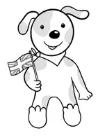Vorschau - Mal- und Bastelvorlagen - Hundeklasse Unterrichtshunde schwarz-weiß Malbild - Seite 3