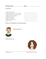 Vista previa - Tarjetas / Manipulativos - Describing People English Reading: Describir Personas Texto / Inglés - página 1