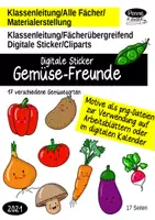 Vorschau - selbst erstellte Cliparts/Grafiken - Digitale Sticker/Cliparts Gemüse-Freunde im png-Format - Deckblatt