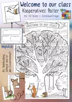 Vorschau - Mal- und Bastelvorlagen - Cooperative Poster - Welcome to Our Class - Deckblatt