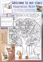 Vorschau - Mal- und Bastelvorlagen - Cooperative Poster - Welcome to Our Class - Seite 1
