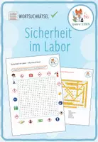 Vorschau - Arbeitsblätter - Sicherheit im Fachraum – Wortsuchrätsel - Deckblatt
