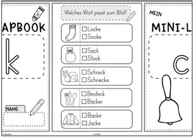 Vorschau - Unterrichtsreihen - Mini-Lapbook | Lautverbindung ck | Buchstabeneinführung - Seite 3