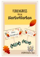 Vorschau - Bildkarten - Feriengruẞ Herbstferien - Fähnchen - Deckblatt