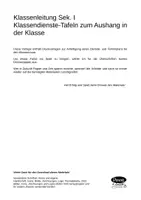 Vorschau - Bildkarten - Klassendienste-Tafeln zum Aushang im Klassenraum, Dienste Sek.I - Seite 1
