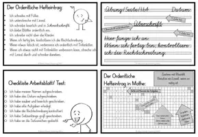 Vorschau - Merkblätter - Ordentliche Hefteinträge gestalten Freebie - Seite 1