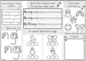 Vorschau - Unterrichtsreihen - Mini-Lapbook | Lautverbindung ng | Buchstabeneinführung - Seite 1