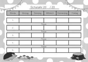 Vorschau - Poster - Stundenplan - Igelklasse - Seite 2