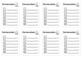 Vorschau - Mal- und Bastelvorlagen - Zuteilung von Partner- und Gruppenarbeit - Merkkarten zur Teamauswahl - Seite 2