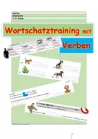 Vorschau - Arbeitsblätter - Trainiere deinen Wortschatz! (Verben) - Deckblatt