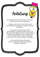 Vorschau - Mal- und Bastelvorlagen - Flip-Book Vorlage * OHNE SCHNEIDEN * Klasseninfos * editierbar - Seite 1
