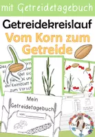 Vorschau - Arbeitsblätter - Getreide - vom Korn zum Getreide inklusive Getreidetagebuch und Bildkarten - Deckblatt