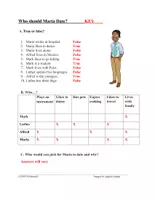 Vista previa - Tarjetas / Manipulativos - English Fun Reading: Who Should Maria Date? (Hobbies/Activities) - página 2