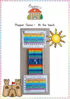 Vorschau - Spiele - At the beach: Plopper Game (Pop-it Spiel) - Englisch - Kl. 4/5 - Deckblatt